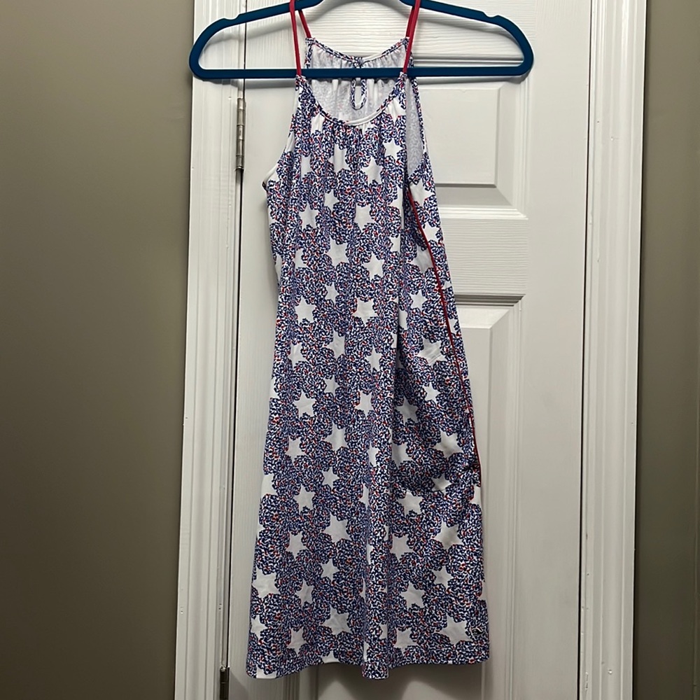 Vineyard Vines Girls cotton halter Stars fireworks dress